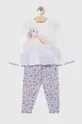 fioletowy OVS piżama bawełniana dziecięca Dziewczęcy
