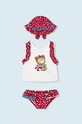 Mayoral Newborn dwuczęściowy strój kąpielowy niemowlęcy komplet czerwony 1692.2S.NEWBORN