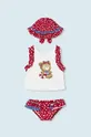 crvena Dvodijelni kupaći kostim za bebe Mayoral Newborn Za djevojčice