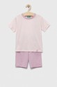 United Colors of Benetton gyerek pamut pizsama együttes rózsaszín 30960P04Q.G.SEASONAL