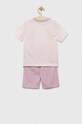United Colors of Benetton gyerek pamut pizsama 30960P04Q.G.SEASONAL rózsaszín SS23