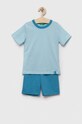 Детска памучна пижама United Colors of Benetton комплект син 30960P04Q.G.SEASONAL