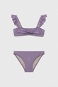 Детски бански от две части United Colors of Benetton комплект виолетов 3H6G0K01D.G.SEASONAL