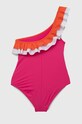 United Colors of Benetton jednoczęściowy strój kąpielowy dziecięcy 3L030I00E.G.SEASONAL różowy SS23
