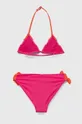 United Colors of Benetton dwuczęściowy strój kąpielowy dziecięcy różowy