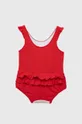 United Colors of Benetton jednoczęściowy strój kąpielowy niemowlęcy czerwony
