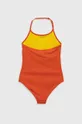 Jednodielne detské plavky Tommy Hilfiger oranžová