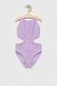 Dječji jednodijelni kupaći kostim Abercrombie & Fitch mekana ljubičasta KI211.3016