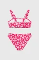 Abercrombie & Fitch dwuczęściowy strój kąpielowy dziecięcy różowy