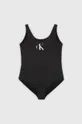чорний Суцільний дитячий купальник Calvin Klein Jeans Для дівчаток