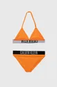 Dječji dvodijelni kupaći kostim Calvin Klein Jeans narančasta