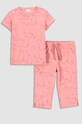 Coccodrillo pijamale de bumbac pentru copii WC3448208PJS roz SS23
