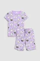 Otroška bombažna pižama Coccodrillo x Looney Tunes vijolična