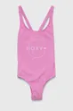 różowy Roxy jednoczęściowy strój kąpielowy dziecięcy Dziewczęcy