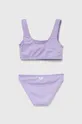 Roxy dwuczęściowy strój kąpielowy dziecięcy fioletowy