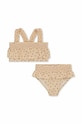 Konges Sløjd costum de baie pentru copii din două piese set bej KS4626