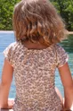 beżowy Konges Sløjd jednoczęściowy strój kąpielowy dziecięcy Dziewczęcy
