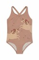 Konges Sløjd costum de baie dintr-o bucată pentru copii moale portocaliu KS4692