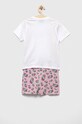Fila pijamale de bumbac pentru copii FPS1430 alb SS23