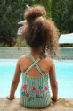 Jednodielne detské plavky Konges Sløjd  80 % Recyklovaný polyester, 20 % Elastan