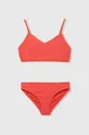 crvena Dječji dvodijelni kupaći kostim Abercrombie & Fitch Za djevojčice