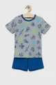 тёмно-синий Детская хлопковая пижама United Colors of Benetton Детский