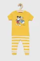 żółty GAP piżama bawełniana dziecięca x Disney Dziecięcy