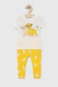 żółty GAP piżama bawełniana dziecięca Dziecięcy