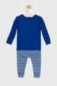 Detské bavlnené pyžamo GAP modrá