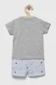 Detské bavlnené pyžamo zippy sivá