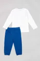 Otroška bombažna pižama zippy mornarsko modra