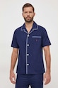 Bavlněné pyžamo Polo Ralph Lauren 714899503 námořnická modř SS24