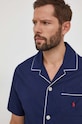Bavlněné pyžamo Polo Ralph Lauren 714899503 námořnická modř