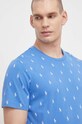 Bavlnené pyžamové tričko Polo Ralph Lauren modrá 714899612