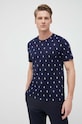 Bavlnené pyžamové tričko Polo Ralph Lauren vrchný tmavomodrá 714899612