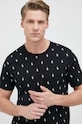 Pamučni gornji dio pidžame kratkih rukava Polo Ralph Lauren pamuk crna 714899612