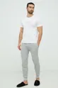 Βαμβακερή πιτζάμα μπλουζάκι Polo Ralph Lauren λευκό