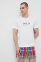 Polo Ralph Lauren t-shirt piżamowy bawełniany nadruk biały 714899613