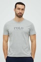 Polo Ralph Lauren t-shirt piżamowy bawełniany nadruk szary 714899613