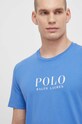 Bavlnené pyžamové tričko Polo Ralph Lauren modrá 714899613