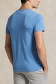 Хлопковая пижамная футболка Polo Ralph Lauren 714899613 голубой AW25