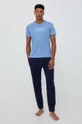 μπλε Βαμβακερή πιτζάμα μπλουζάκι Polo Ralph Lauren Ανδρικά