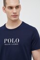 Polo Ralph Lauren pamut pizsama felső nyomtatásos sötétkék 714899613