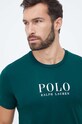 Хлопковая пижамная футболка Polo Ralph Lauren 714899613 зелёный AW23