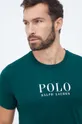 Bombažen pižama t-shirt Polo Ralph Lauren zelena