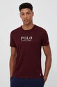 Bavlnené pyžamové tričko Polo Ralph Lauren vrchný burgundské 714899613