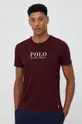 bordowy Polo Ralph Lauren t-shirt piżamowy bawełniany Męski