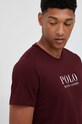 Bavlnené pyžamové tričko Polo Ralph Lauren burgundské 714899613