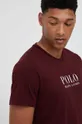 bordowy Polo Ralph Lauren t-shirt piżamowy bawełniany