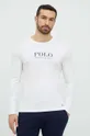 λευκό Βαμβακερή μπλούζα πιτζάμας με μακριά μανίκια Polo Ralph Lauren Ανδρικά